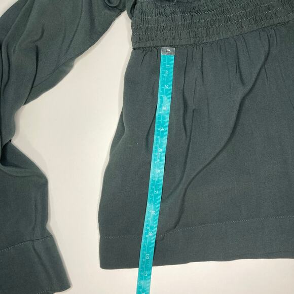 BCBGeneration Women's Size Large Long Sleeve  Olive Green Romper - Picture 6 of 6